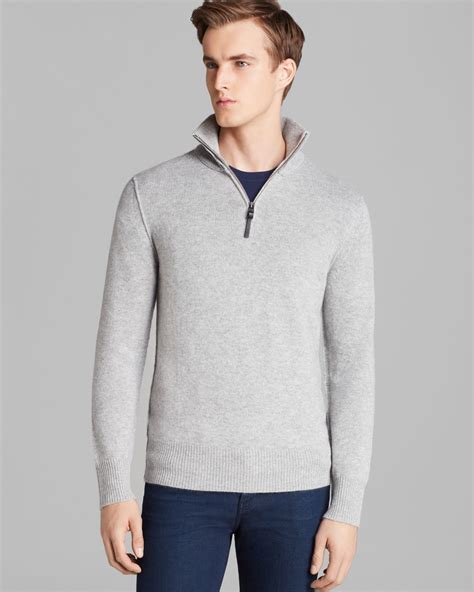 burberry grey zip up|burberry quarter zip sweater.